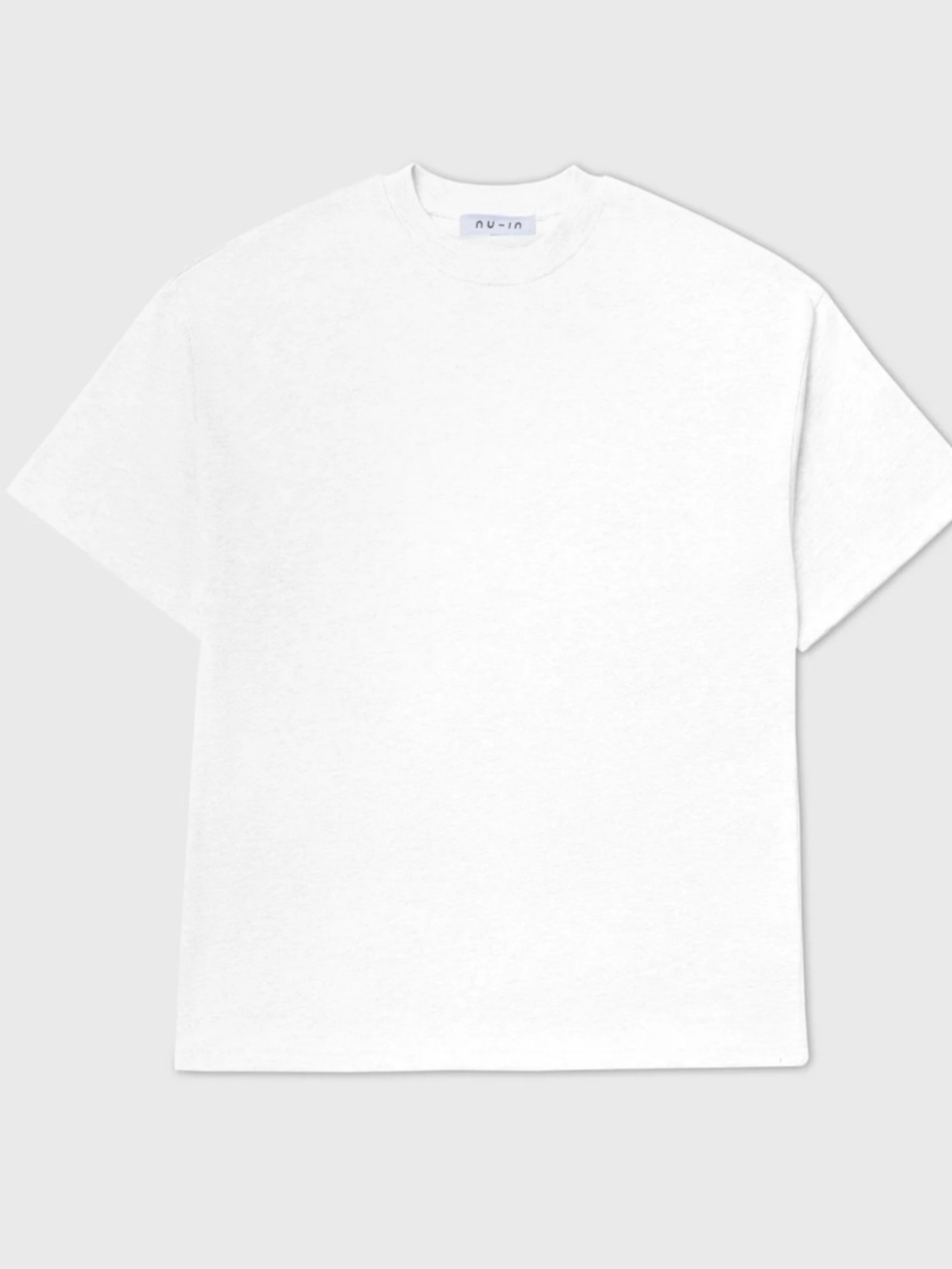 NU-IN White Crewneck Short Sleeve Tee Made in Portugal from 100% cotton.
